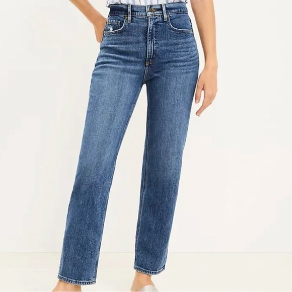 Loft Women’s Straight Crop Jeans Size 4 - Picture 1 of 3